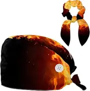 [YTYVAGT] Scrub Caps Women,Scrub Hats Suitable for Women,Basketball Flame Sport