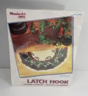 SEALED CARON WONDER ART IVY LATCH HOOK HALF-CIRCLE RUG KIT #4783 16"× 33"