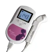 Contec Baby Sound C Pocket Fetal Doppler Color Prenatal Heart Monitor Baby Sound Heart Rate+Gel Waveform Pink 2m