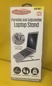Portable Laptop Stand Adjustable Foldable Notebook Tablet by Doohickey (Silver)