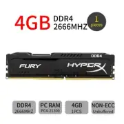 4GB 2666MHz DDR4 PC4-21300 288Pin DIMM Desktop Memory SDRAM Kingston HyperX Fury