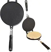 22cm Waffle Cone Maker, Non-Stick Double Sided Egg Roll Pan, Tortilla Press Plate Aluminum, Egg Roll Maker Waffle Bowl Maker for DIY Ice Cream Waffle Cone Desserts Cooker Press Pan Stove Top Tortilla