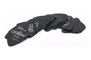 Set of 12x Alice Guitar Picks - 1.20mm - Black - Strong Flexible Celluloid