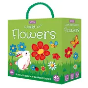 40pc Sassi Learn all about The Flowers 3D Puzzle and Book Set Interactive Toy 4+
