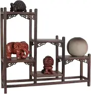 Desktop Antique Shelf Solid Wood Duobao Pavilion Tea Set Small Shelf Chinese Display Stand Tea Cup Ornaments Rack Storage Rack
