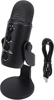 LOCADENCE Gaming Microphone, USB Dynamic PC Condenser Mic with Quick Mute Function Colorful Ambient Light, Plug and Play Adjustable Podcast Mic for Streaming Gaming