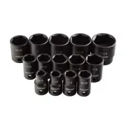 TOOLS 1/2 Inch Drive Shallow Impact Socket Set, 3/8 Inch - 1-1/4 Inch, Cr-V, ...