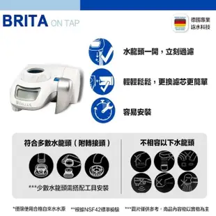 【BRITA】全新升級 Brita on tap 濾菌龍頭式濾水器 內含1支濾芯(平輸品)