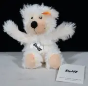 RARE! STEIFF ORIGINAL "FLORA" APRICOT SMALL WHITE BEAR ITEM #012778 NEW WITH TAG
