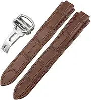 [TIOYW] Genuine Leather Watchband 14mm 16mm 18mm 20mm 22mm For Ballon Bleu De Cartier Convex Type Colorful Calfskin Watch Strap