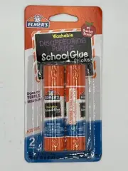 Elmer's Washable Disappearing Purple School Glue Sticks 2 Count Free Shipping