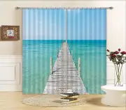 3D Sea Bridge 656 Blockout Photo Curtain Printing Curtains Drapes Fabric Window