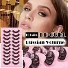 Russian Lashes 3D Mink Hair False Eyelashes Russian Volume DD Curl 10-23mm