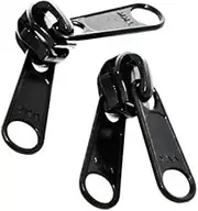 Sale Zipper Sliders - YKK 10 Coil Long Pull with 2 Heads Jeep Slider Colour Black - 1 Per Pack