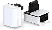 EZDIY-FAB 12VHPWR 12+4 Pin Angle Connector Power Adapter for RTX40' Series Graphics Card, Supports 600W Output, Comptatible to RTX4090,4080,4070ti -90 Degrees RVS Type- White