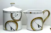 MARC BLACKWELL New York ~ Eric's Time ~ Cream & Sugar Set ~ Clock Watch NOS