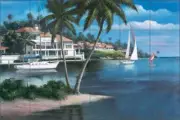 Tile Mural Backsplash Ceramic Chiu Seascape Sailboat Art EC-TC001