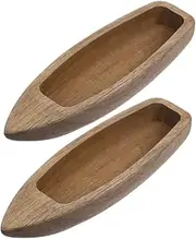 VALICLUD 2Pcs Unfinished Wooden Boat Model Natural Rustic Nautical Decor for Home Living Room House for DIY Crafting and Unique