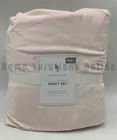 Pottery Barn Kids Luxe Chamois Organic Sheet Set Full Blush Pink #N184