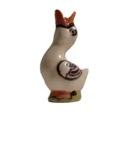 ++Duck M*157 --93.2013 Ceramic BIG MOUTH Duck w/Black Wings Pie Bird