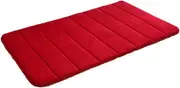 Non-Slip Bedroom Floor Tub Rug Memory Foam Bath Mat Bathroom Pad Soft Absorbent Red