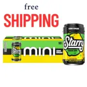 Starry Zero Sugar Lemon Lime Soda, Caffeine Free, Mini 7.5 Fl Oz (Pack of 10)
