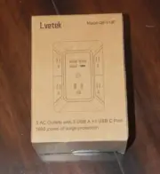 LVETEK 125VAC SURGE PROTECTOR WITH 5 OUTLETS + 3 USB-A+ 1 USB-C PORTS (NEW)
