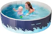 Inflatable Swimming Pool, Non-Inflatable Ground Pool, Portable Space-Saving Bath Basin, Study Leak Proof Material, Easy Setup Drainage, Swim Tool for Adults Outdoor, Blue