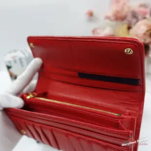 美麗堡Outlet精品 Prada 1M1132 NAPPA皮革 皺折高菲 扣式長夾 紅色 【現貨】過季新品