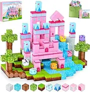 Magnetic Blocks for Girls Toys - 100PCS Magnet Castle Building Set, Sensory Toys for Toddlers, Magnetic Tiles Toys Gifts for Kids Age 3+, Fidget Cubes Construction Toys for Christmas, Birthday