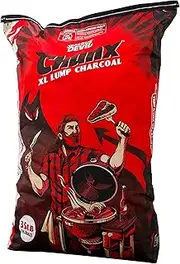 Jealous Devil All Natural Hardwood Lump Charcoal - Clean Burning Hardwood Charcoal for Grilling - Hickory Flavour BBQ Charcoal - 15.8kg (35lb) Bag