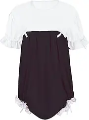 Double Color Waterproof PVC Unique One-Piece Top (White, L)