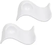 LAPYAPPE 2Pcs Ceramic Egg Holders Wave Type Egg Stand Organizer for Home and Restaurant White Egg Tray Exquisite Design for Displaying and Storing Eggs
