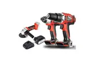Matrix Power Tools 20V Cordless Brushed Drill + Impact Driver + Angle Grinder Combo Kit