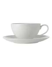 [Maxwell & Williams] Coupe Breakfast Cup & Saucer 400ml in White Basics