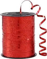 Red Curling Ribbon for Crafts 500 Yards of Gift Wrapping Balloons Hair and Florist Iridescent Crimped and Thin Ribbon, 3/16" Gift Ribbon for Baby Shower, Christmas(1 Roll)
