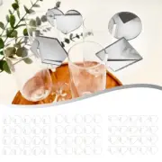 Circle Acrylic Glass Charm Markers 20 Pack Blank Drink Labels for Parties