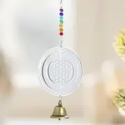 3D Kinetic Wind Spinner Chimes Rotate Wind Music Bells Catcher Chakra Mandala