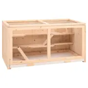Hamster Cage 89.5x45x45 cm Solid Wood Fir vidaXL