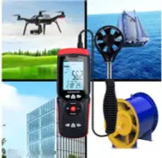 Anemometer Data Logger Wind Speed Air Flow Temperature Meter Tester Measures