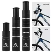 Bike Stem Riser Extender MTB Handlebar Adapter Adjustable 4-1/2" 7-1/16" 8-1/4"