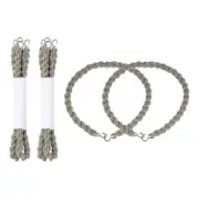 7 7/8 Inch Elastic Boot Bands Straps with Hooks 6Pcs Elastic Garter Straps Grey