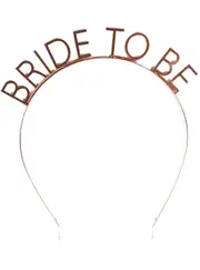 Rose Gold Metal Bride To Be Headband
