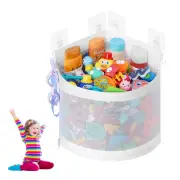 Mesh Basket Kids Baby Bath Tub Toy Storage Holder Wall-Mounted Bag Organiser