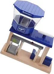 ARTSEWPLY Early Learning Wooden Airplane Educational Toy Pretend Play Accessory Set