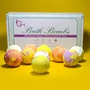Organic & Natural Bath Bombs Explosive Salt Color Essential Oil Bubble Bath Foot Pill Bath Pill Set
