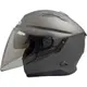 ZEUS安全帽 ZS-613B 消光珍珠黑銀 霧面 素色 內置墨鏡 半罩帽 3/4罩 ZS613B 耀瑪騎士機車