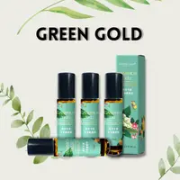 在飛比找ihergo愛合購優惠-免運!5瓶 GREEN GOLD珍寶牛樟萬用滾珠精油棒 10