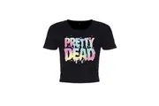 Grindstore Womens/Ladies Pretty Dead Pastel Goth Crop Top (Black) - UTGR2910