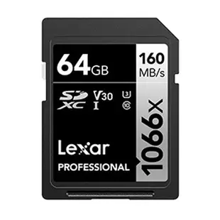 Lexar 雷克沙 Professional 1066x SDXC UHS-I 64G記憶卡